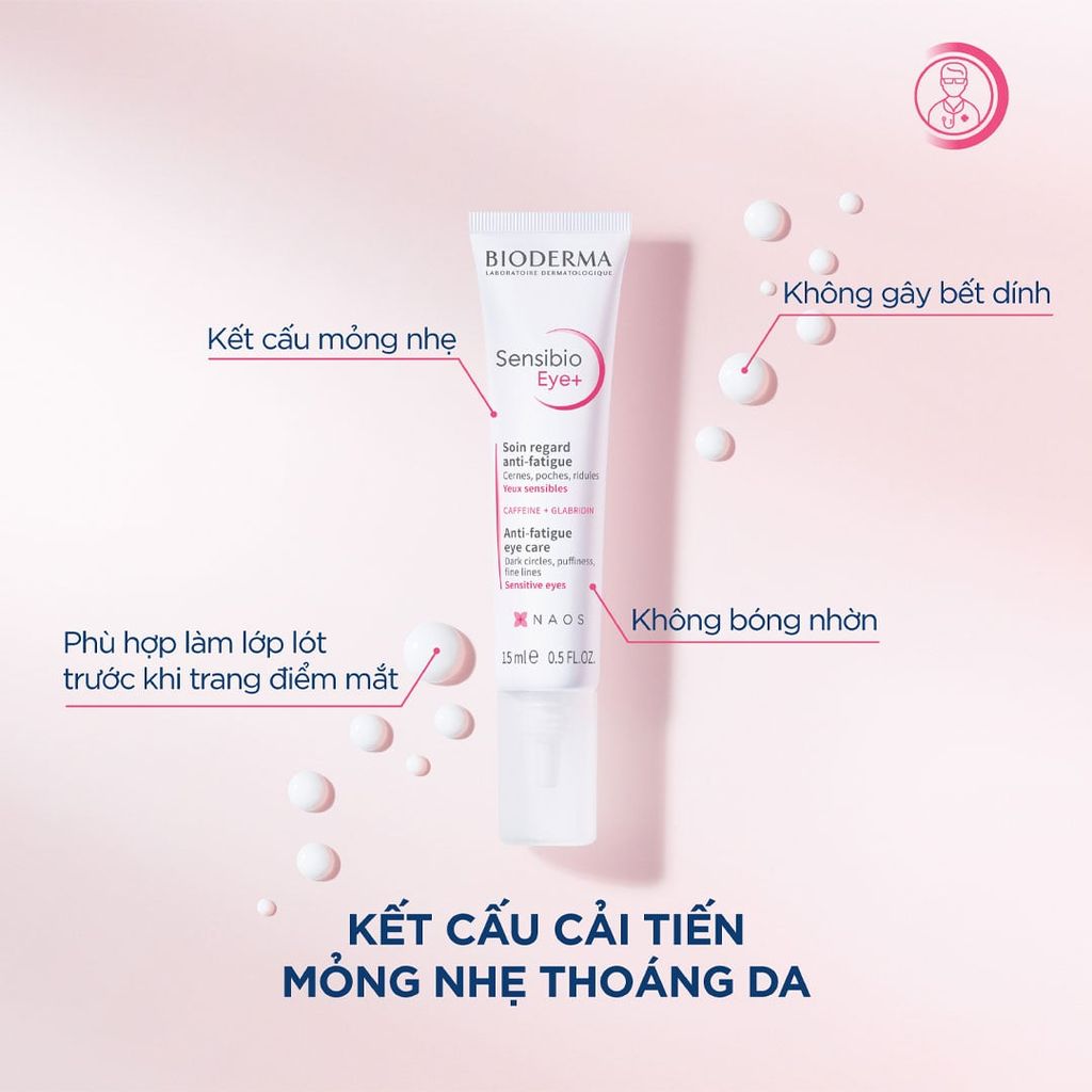 Gel dưỡng mắt Bioderma Sensibio Eye Contour Gel 15ml