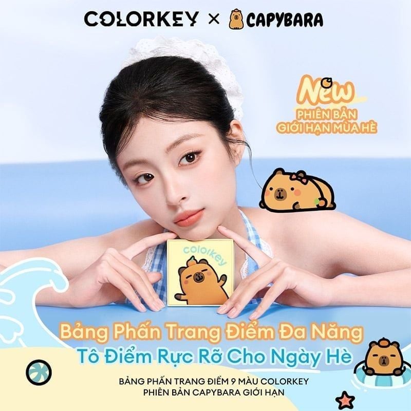 Bảng Phấn Mắt 9 Ô Colorkey Orange Capybara Nine Shades Eyeshadow