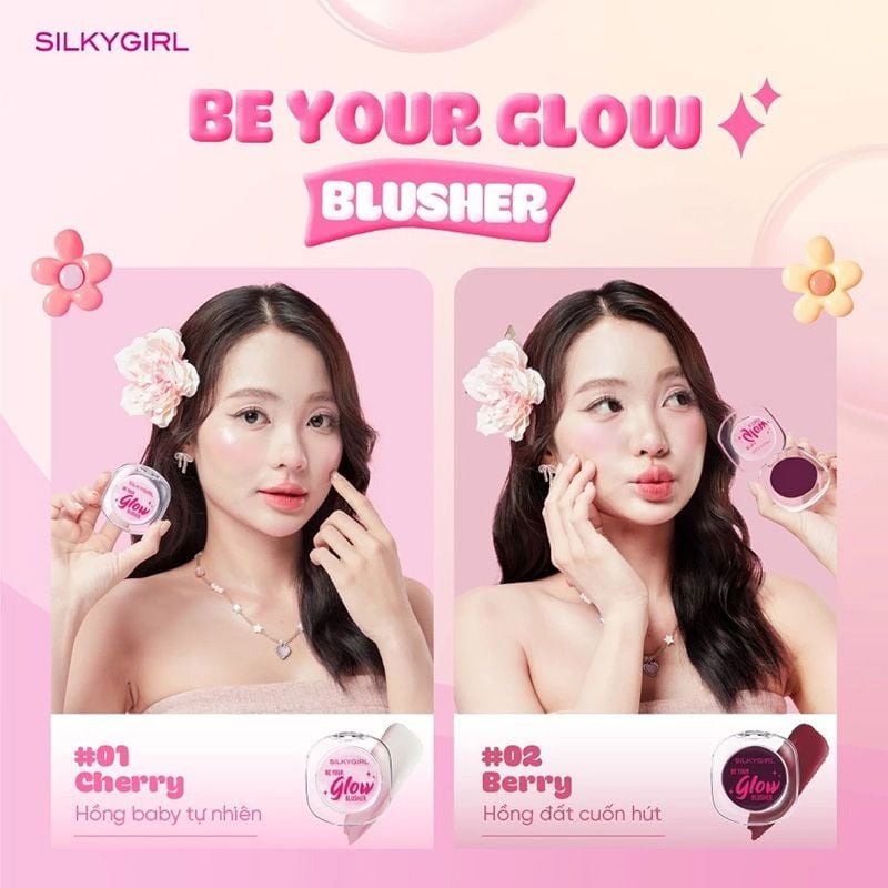 Má hồng thạch Silkygirl be your glow blusher