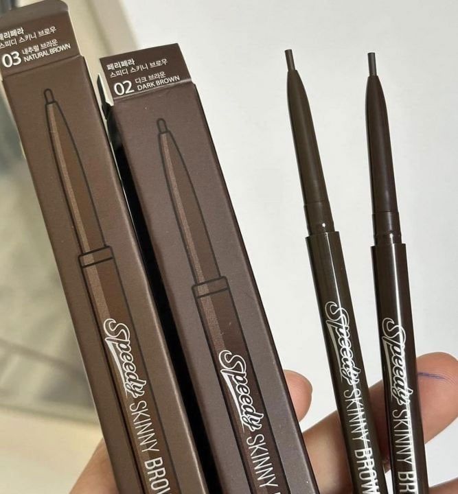 Chì Kẻ Mày Peripera Speedy Skinny Brown
