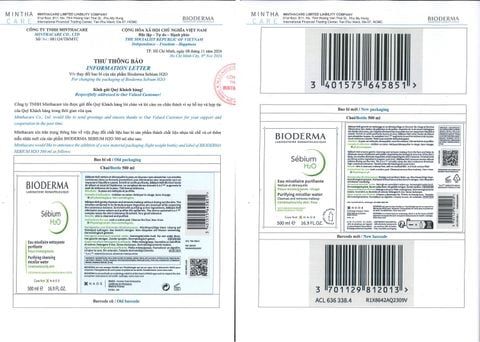 Nước Tẩy Trang Bioderma Nước Sébium H2O 500ml,250ml,100ml
