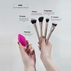 Bộ Kit cọ Vacosi 4 cây + 1 bông tán nền SC05