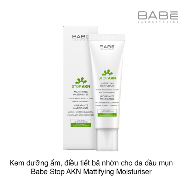 Kem dưỡng ẩm Babe Stop AKN Mattifying Moisturiser