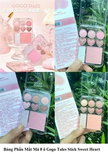Bảng Phấn Mắt Má 8 Ô Gogo Tales Stick Sweet Heart