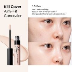 Che Khuyết Điểm CLIO Kill Cover Airy - Fit Concealer