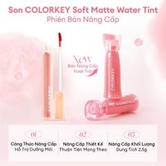 Son Kem Lì Siêu Mịn Môi Colorkey Soft Matte Water Tint Phiên bản mới