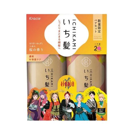 Bộ Gội Xả Ichikami Moisturizing 450ml + 450gr Cam