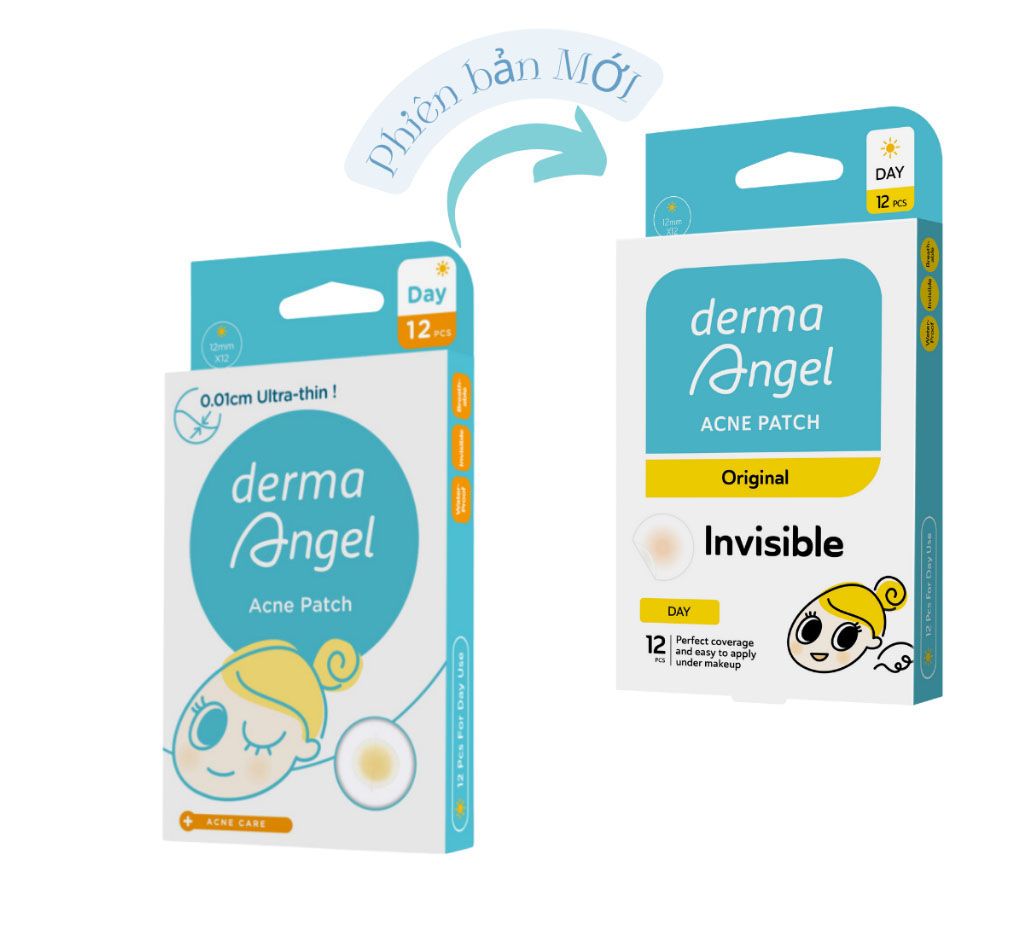 Miếng Dán Mụn Derma Angel Dùng Cho Ban Ngày 12 Miếng Acne Patch For Day