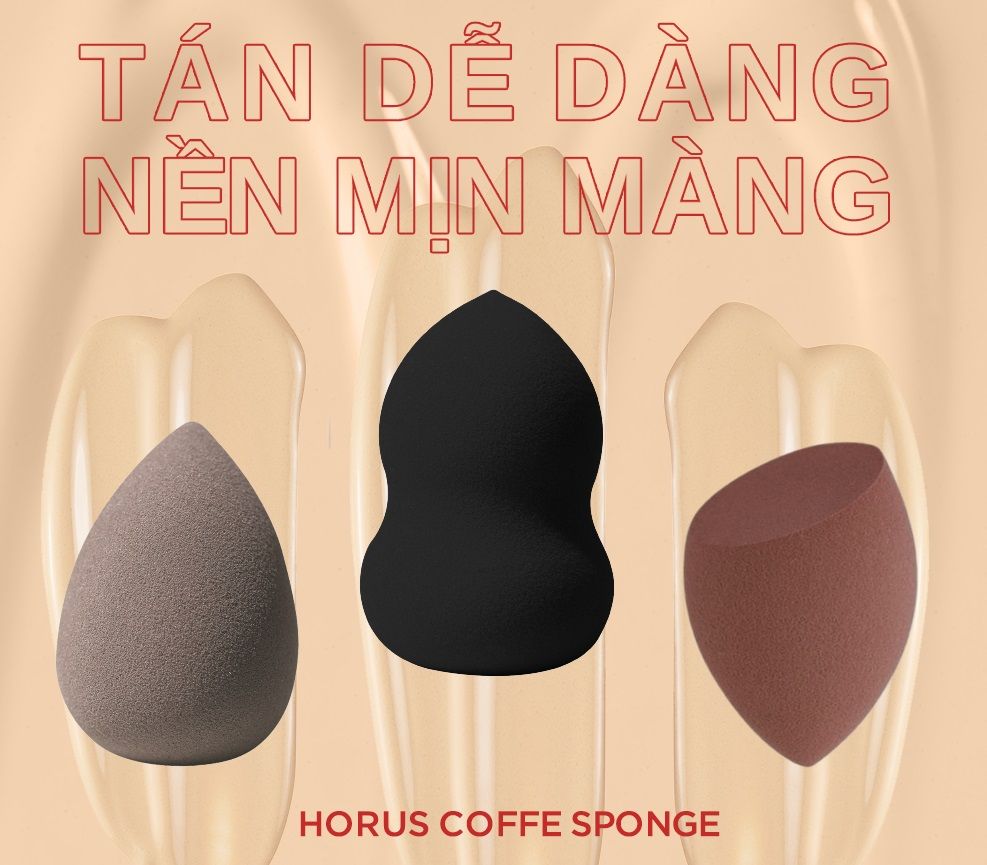 Mút Trang Điểm Horus Coffee Make Up Sponge