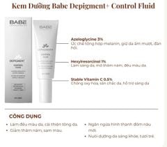 Kem dưỡng sáng da, mờ thâm nám Babe Depigment+ Control Fluid Cream 40ml