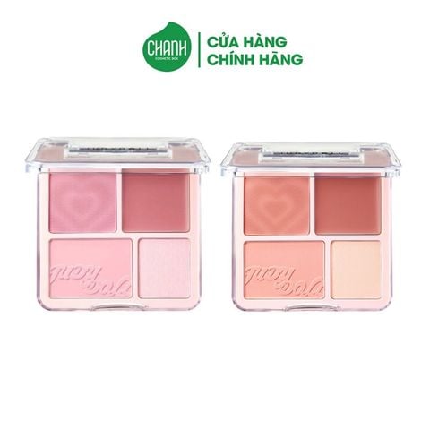 Bảng Phấn Má Hồng, Bắt Sáng 4 Ô Tông Lì Đa Năng Judydoll Blush&Highlight Palette