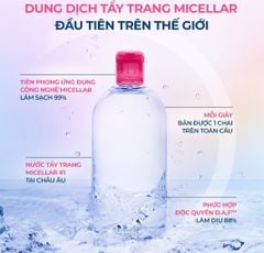 Nước tẩy trang Bioderma sensibio H2O nắp hồng cho da thường, da khô (100ml-250ml-500ml)