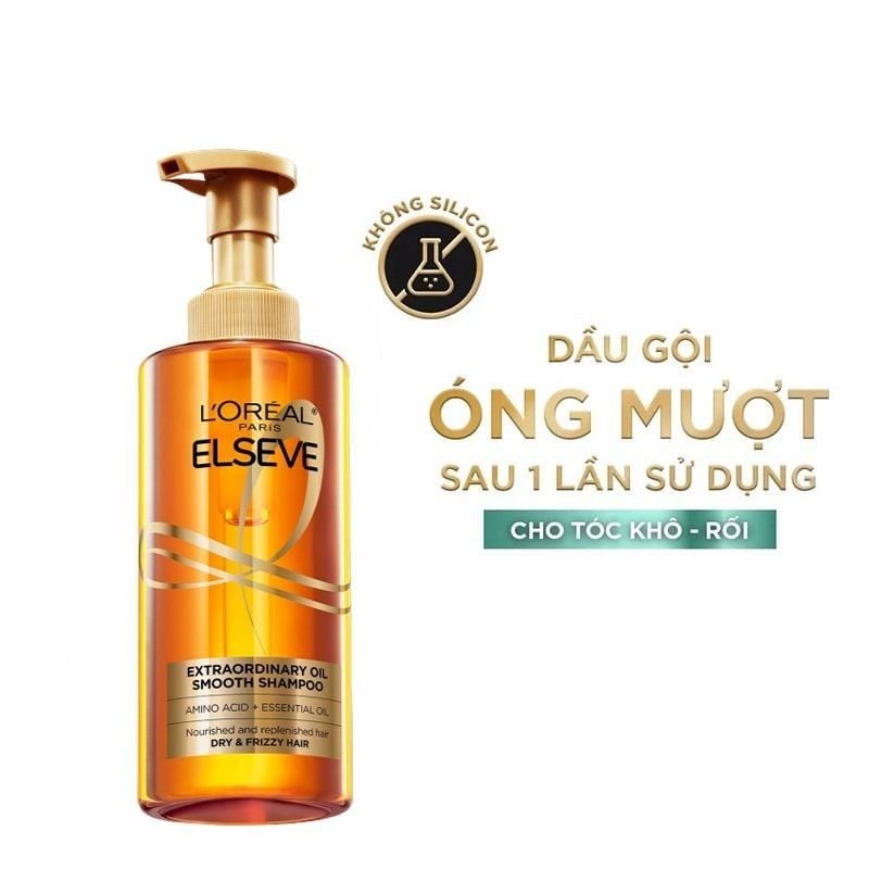Dầu Gội, Dầu Xả L'oreal Dưỡng Tóc Suôn Mượt Cao Cấp Extraordinary Oil Smooth 440ml