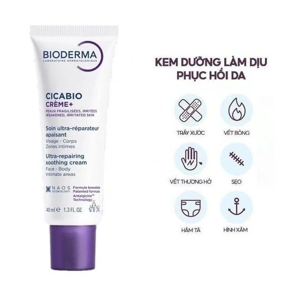 Kem Phục Hồi Da Bioderma Cicabio Cream+ 40ml