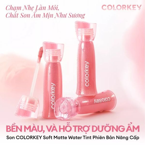 Son Kem Lì Siêu Mịn Môi Colorkey Soft Matte Water Tint Phiên bản mới