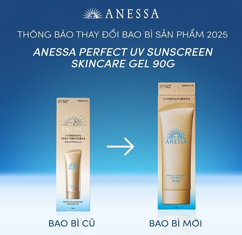 Gel Chống Nắng Chống Trôi, Dưỡng Da Anessa Perfect UV Sunscreen Skincare Gel SPF50+/PA++++ 90g