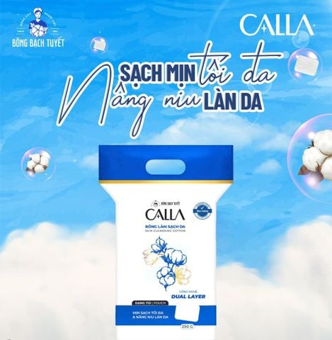 Bông Tẩy Trang Bông Bạch Tuyết Calla Dạng Túi Sạch Da 250g