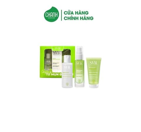 Combo SVR Sebiaclear Sebiaclear 30ml+ Nước Tẩy Trang 75ml + Gel Rửa Mặt 55ml + Túi Lưới)