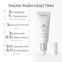 Kem dưỡng sáng da, mờ thâm nám Babe Depigment+ Control Fluid Cream 40ml
