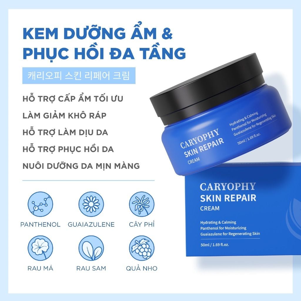 Kem Dưỡng Caryophy Cấp Ẩm Và Phục Hồi Da Skin Repair Cream 40ml