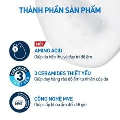 Sữa rửa mặt Cerave Dạng Kem Hydrating Cream-To-Foam Cleanser