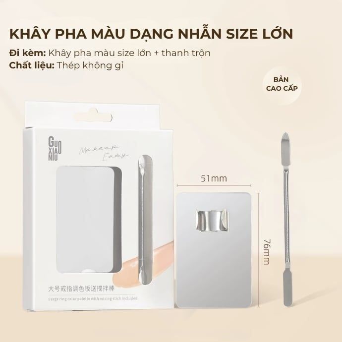 Bộ Khay Tán Nền Guoxiaoniu Large Ring Palette With Stirring Stick Included