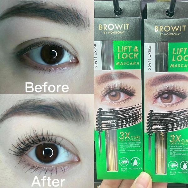 Mascara Nongchat Browit Lift & Lock Sexy Black 6g