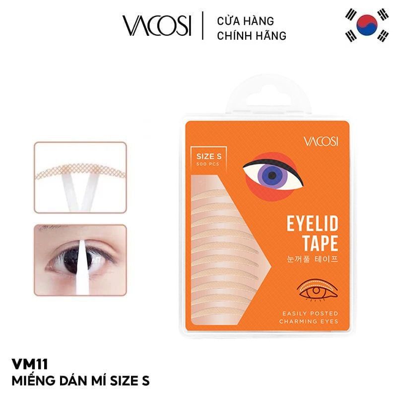 Miếng Dán Kích Mí Vacosi Eyelid Tape 500 miếng Size S
