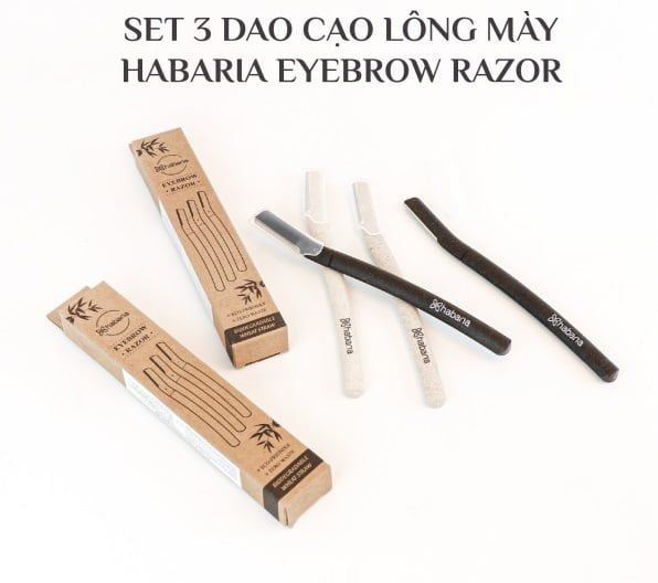 Set 3 Dao Cạo Lông Mày Habaria Eyebrow Razor