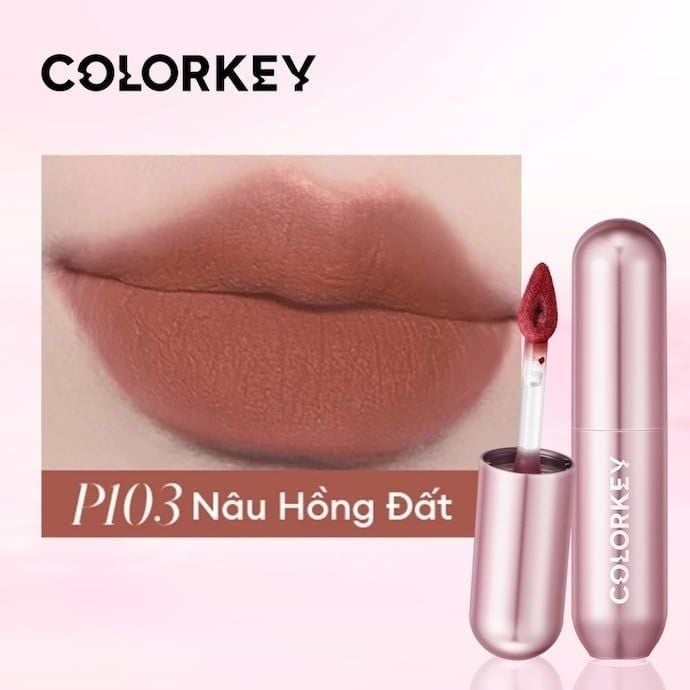 (NEW)Son Kem Bùn Colorkey Mousse Mud Matte