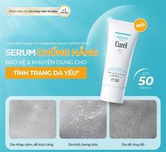 Serum Chống Nắng Curél Vật Lý Phổ Rộng Cho Da Nhạy Cảm Skin Repair Uv Protection SPF50 PA+++ 60g