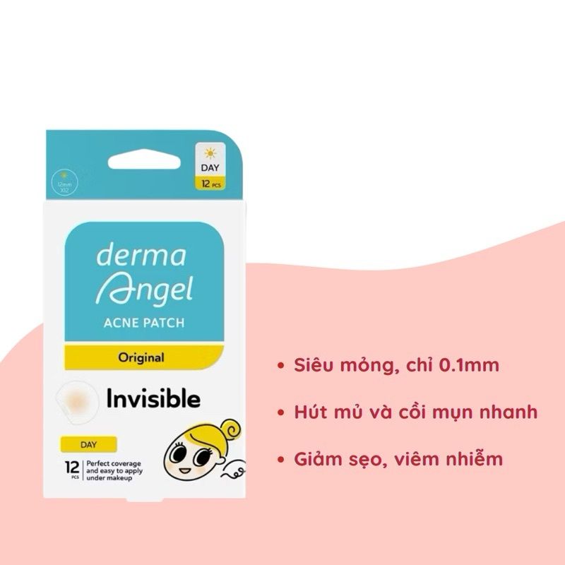 Miếng Dán Mụn Derma Angel Dùng Cho Ban Ngày 12 Miếng Acne Patch For Day