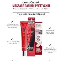Kem dưỡng mắt Prettyskin Wrinkle Eraser Roll On Eye Retinol 30ml