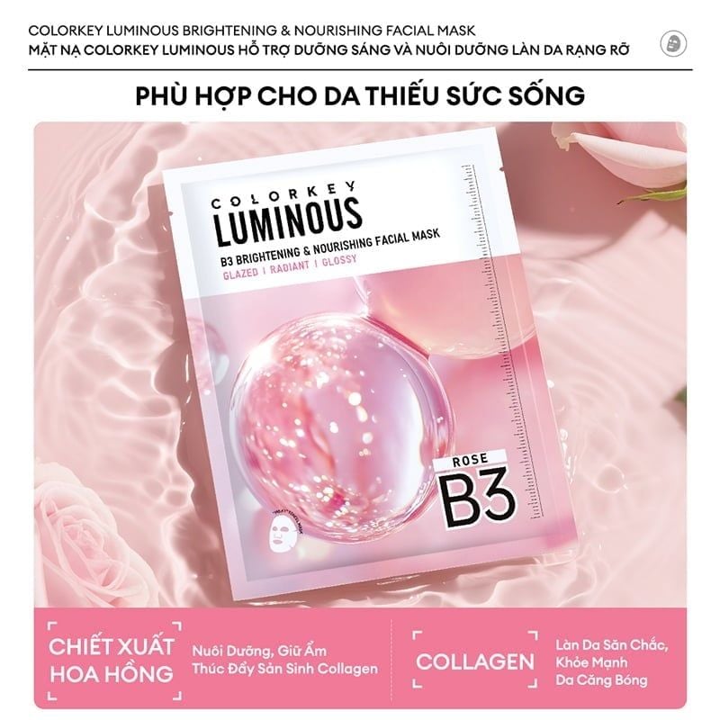 Mặt nạ Colorkey luminous B3 facial mask