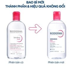 Nước tẩy trang Bioderma sensibio H2O nắp hồng cho da thường, da khô (100ml-250ml-500ml)