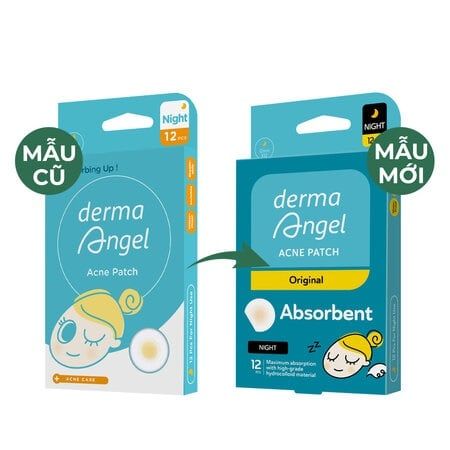 Miếng Dán Mụn Derma Angel Dùng Ban Đêm 12 Miếng
