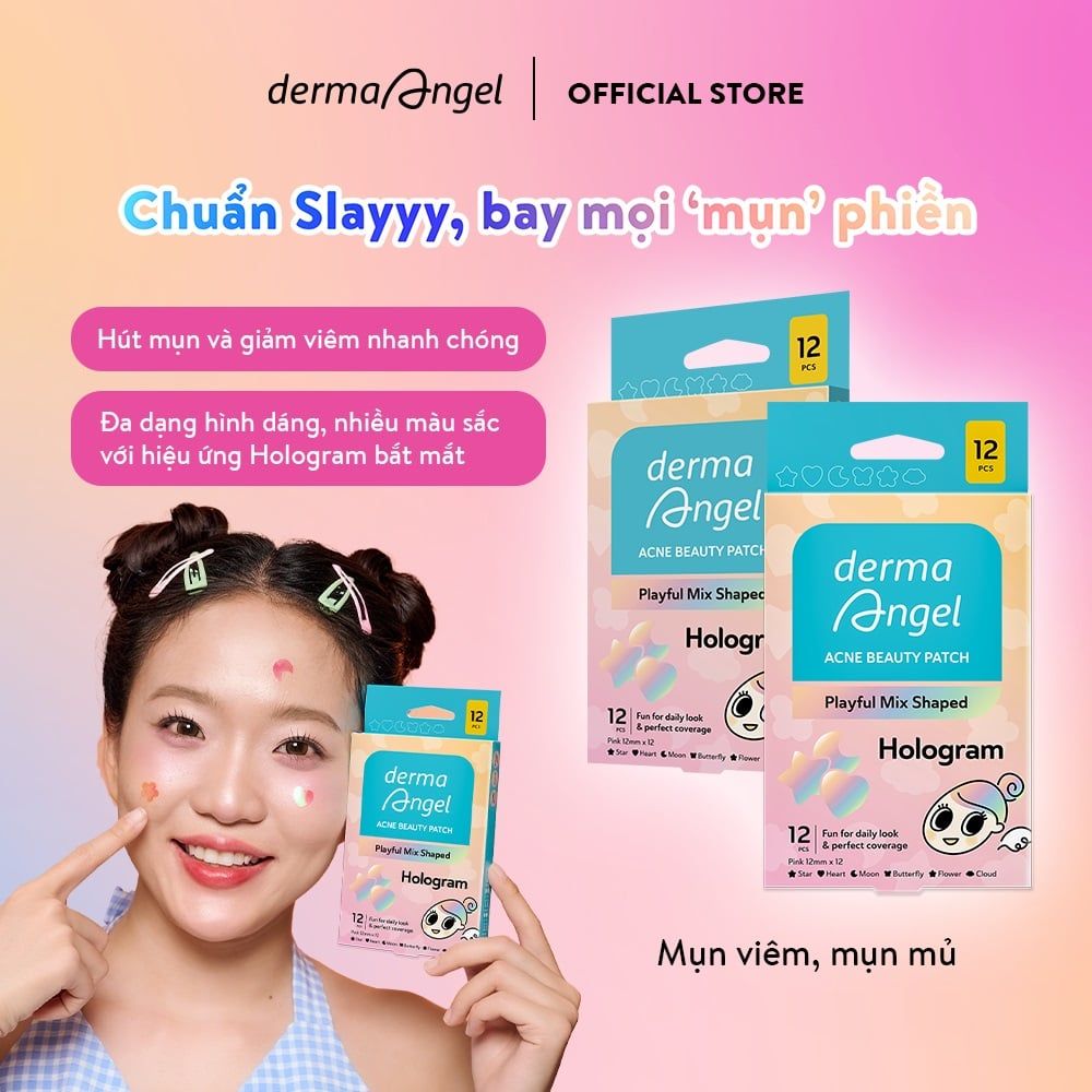 Miếng Dán Mụn Derma Angel Acne Beauty Patch Che phủ nốt mụn