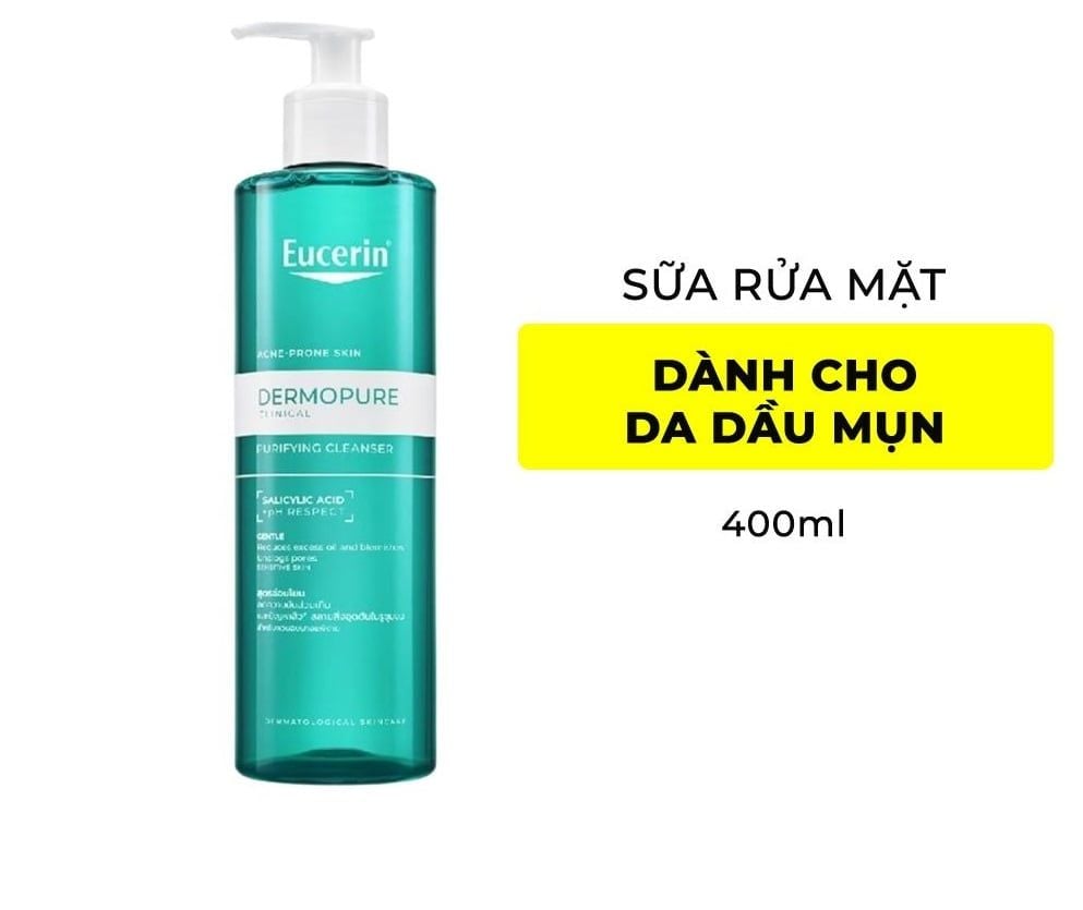 Gel Rửa Mặt Eucerin Dermopure Clinical cho Da Nhờn Mụn