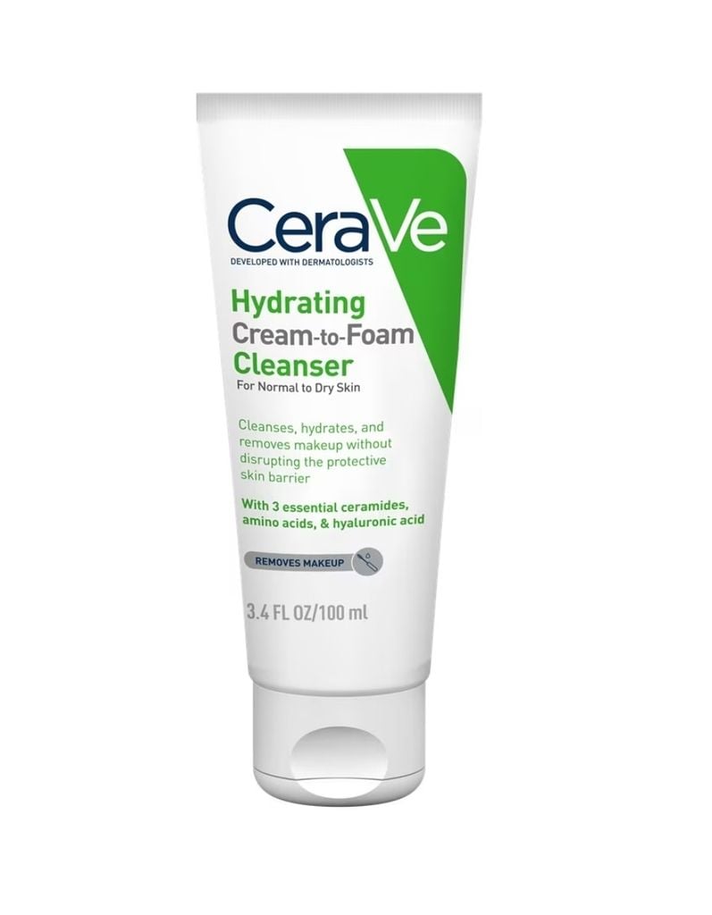 Sữa rửa mặt Cerave Dạng Kem Hydrating Cream-To-Foam Cleanser
