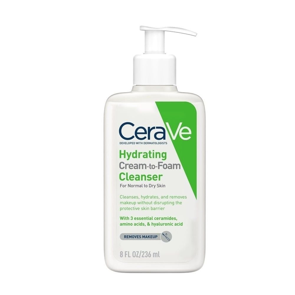 Sữa rửa mặt Cerave Dạng Kem Hydrating Cream-To-Foam Cleanser