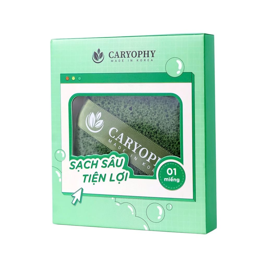 Bông Mút Rửa Mặt Caryophy hộp 1 Miếng