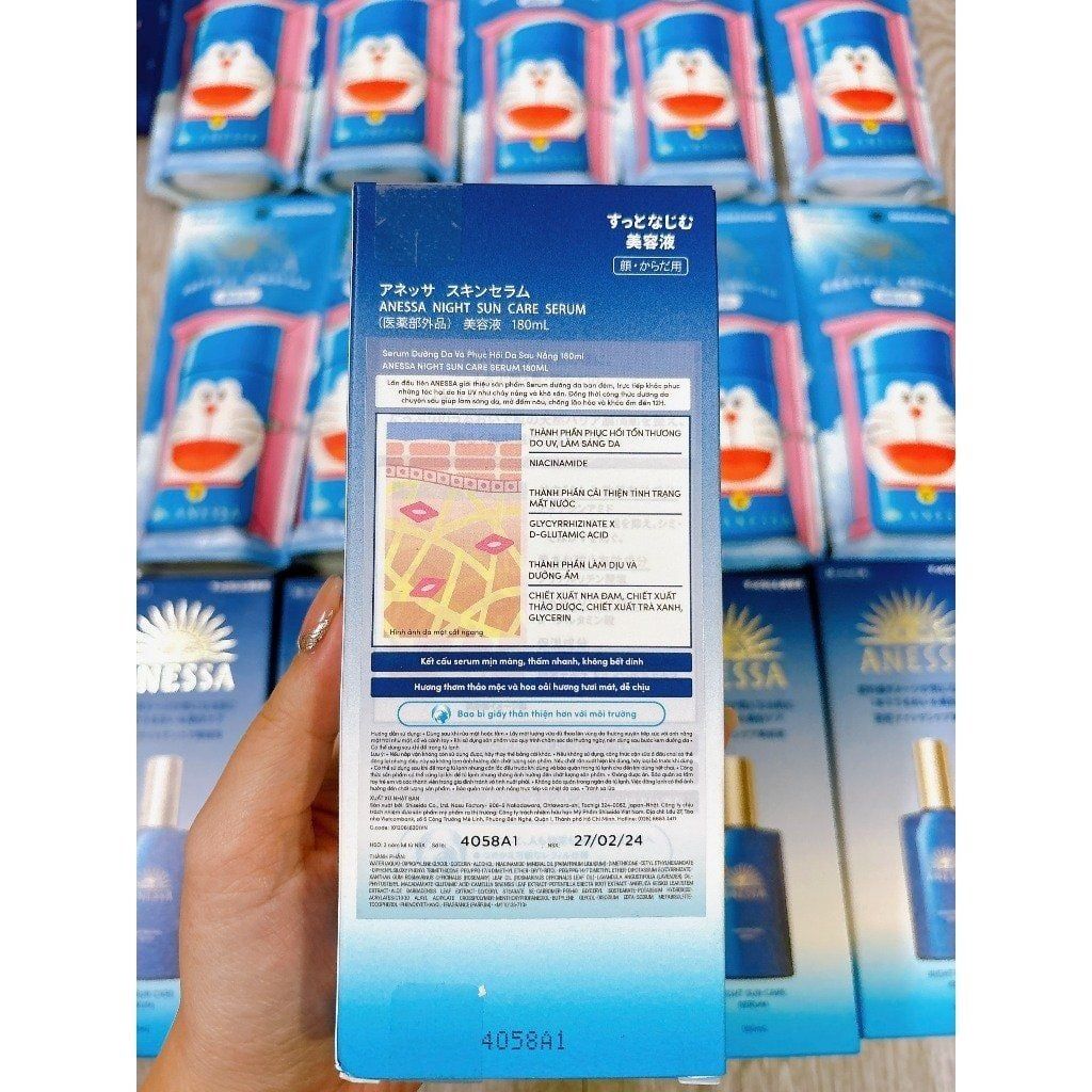 Serum Anessa Night Sun Care Dưỡng Da Và Phục Hồi Da Sau Nắng 180ml