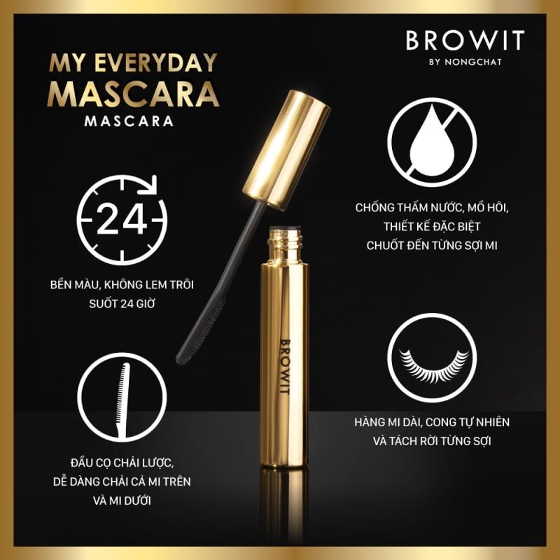 Mascara Dạng Lược Tơi Dài Và Cong Mi Browit My Everyday Mascara #Endless Night