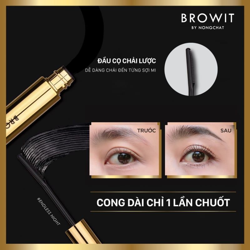 Mascara Dạng Lược Tơi Dài Và Cong Mi Browit My Everyday Mascara #Endless Night