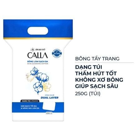 Bông Tẩy Trang Bông Bạch Tuyết Calla Dạng Túi Sạch Da 250g
