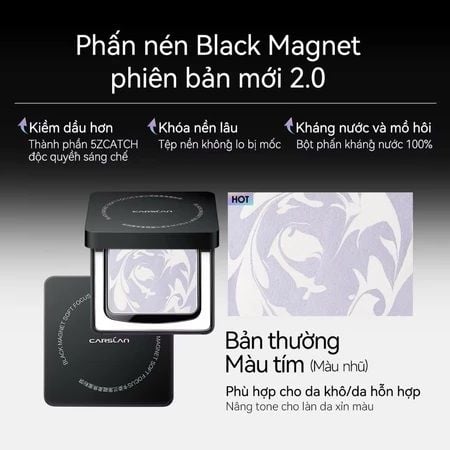 Phấn Phủ Carslan Black Magnet Soft Focus Powder Dạng Nén Bản 2.0 8g