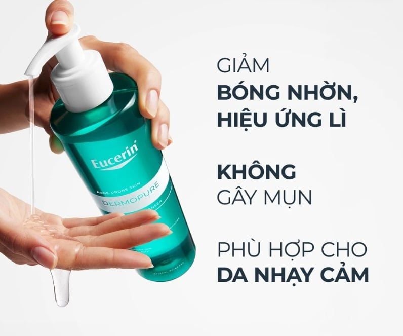 Gel Rửa Mặt Eucerin Dermopure Clinical cho Da Nhờn Mụn
