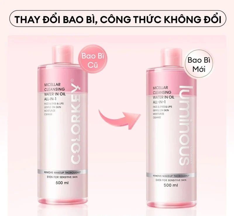 Nước Tẩy Trang 2 Lớp Colorkey Luminous Micellar Cleansing Water In Oil All-In-1