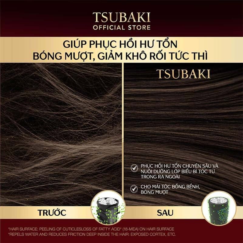 Dầu Xả Tsubaki Dưỡng Tóc Bóng Mượt Premium Moist Conditioner 490ml