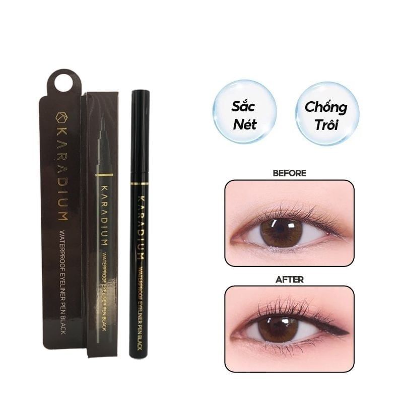Bút Kẻ Mắt Nước Sắc Nét, Không Trôi Karadium Waterproof Eyeliner Pen